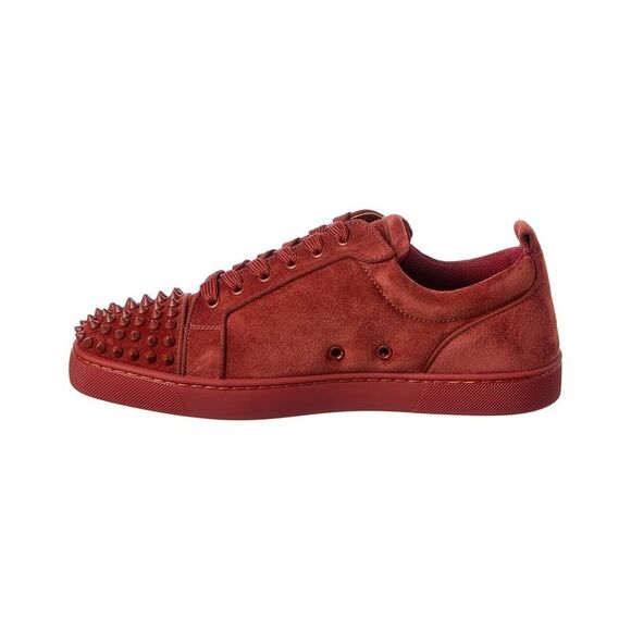 Christian Louboutin Louis Junior Spikes Suede Sneaker, Red - Picture 2 of 5